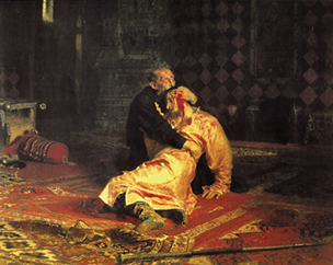 И. Репин. Иван Грозный и сын его Иван. 16 ноября 1581 г. 1885 г. Копия